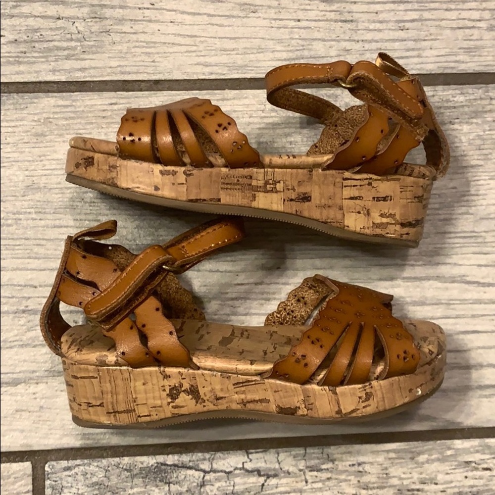 Old Navy Girls Wedge Cork Sandals Toddler 6